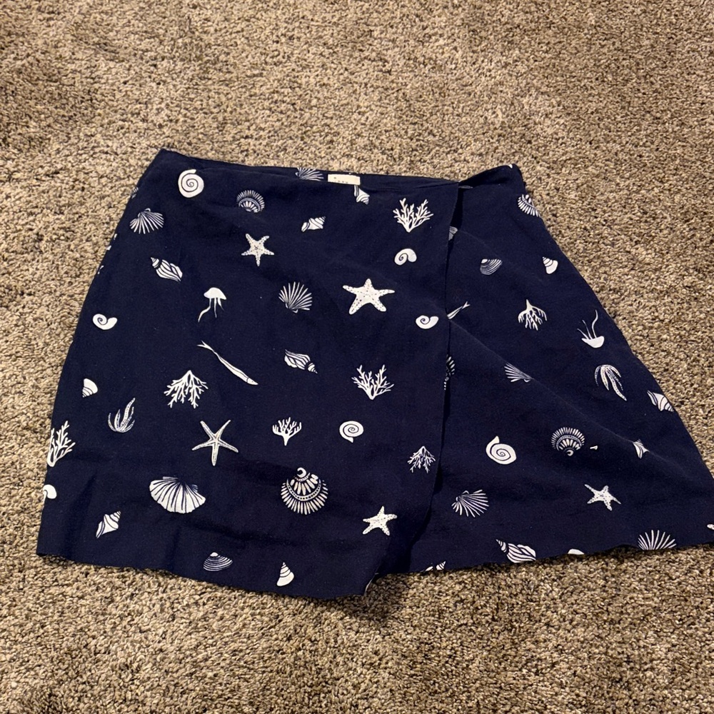 a new day Navy Starfish Print Women's Skort